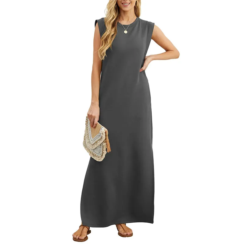 Split Hem Casual Vrouwen Kreukvrije Jurken