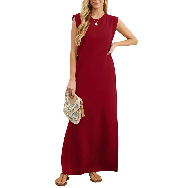 Split Hem Casual Vrouwen Kreukvrije Jurken
