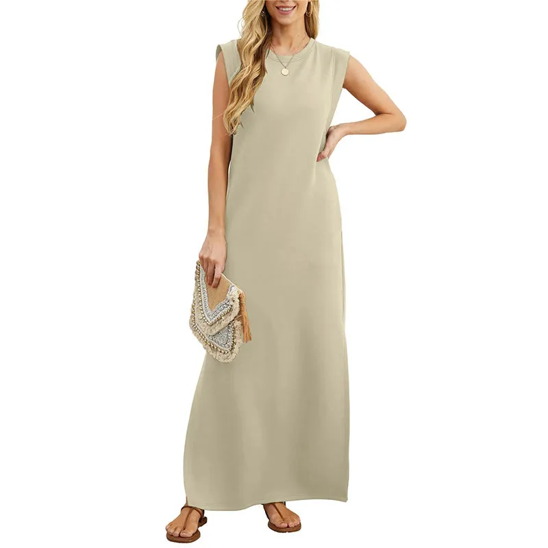 Split Hem Casual Vrouwen Kreukvrije Jurken