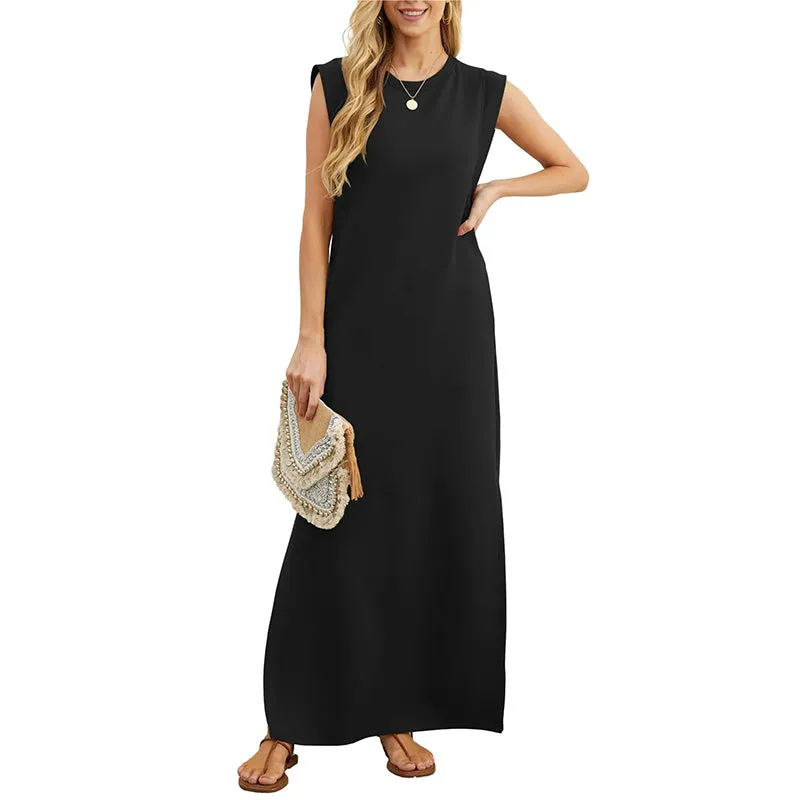 Split Hem Casual Vrouwen Kreukvrije Jurken
