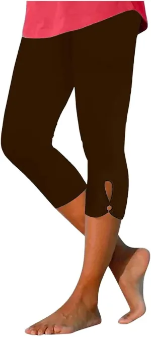 TARIENDY Capri Leggings for Women Tummy Control High Waisted Casual Yoga Pants Summer Lightweight Athletic Workout Capris