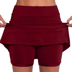 Tennis Skirts for Women with Pockets High Waisted Athletic Golf Skorts Skirts Fashion Solid Color Sports Gym Yoga Shorts 2024