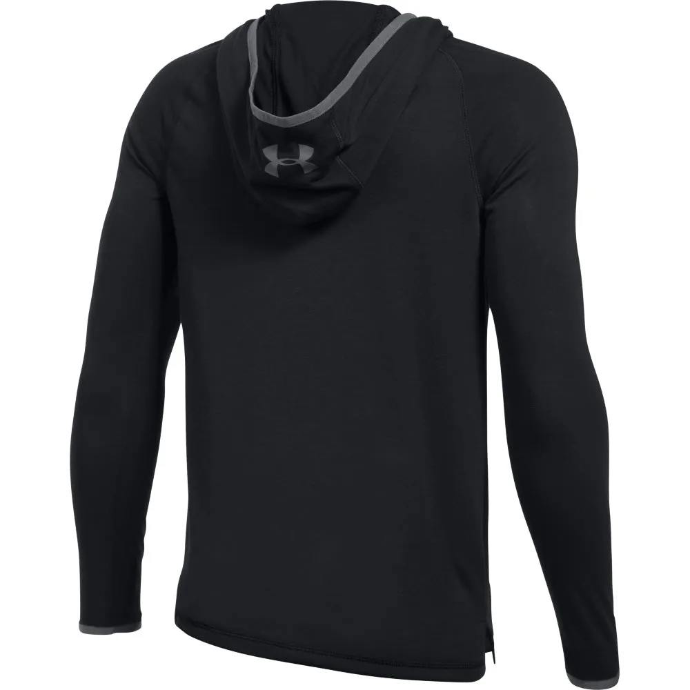 UNDER ARMOUR THREADBORNE YOUTH BLACK HOODIE