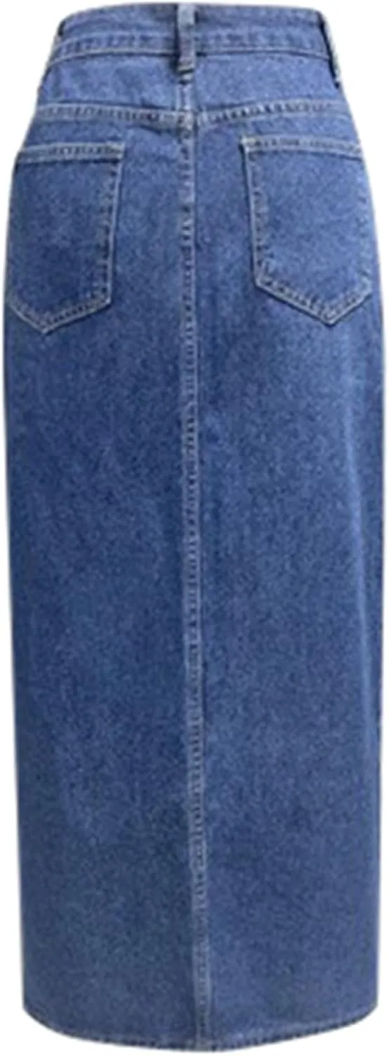 Wide Leg Jeans Woman High Waisted Casual Mom Trendy Split Thigh Maxi Denim Pants Ladies Zip Up Long Pencil Jean