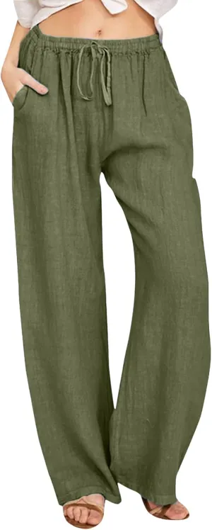 Wide Leg Pants for Women Winter Trending Yoga Thermal with Pockets Fleece Lined Flare Leggings