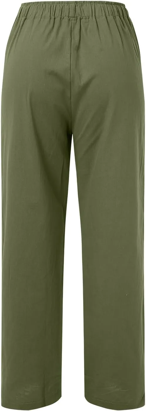 Wide Leg Pants for Women Winter Trending Yoga Thermal with Pockets Fleece Lined Flare Leggings