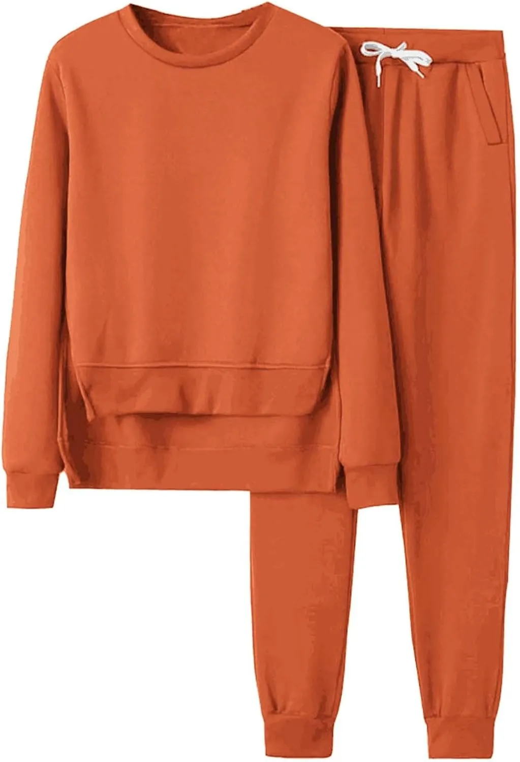 Women 2 Piece Outfits Long Sleeve V Neck Casual Dressy Sweatpants Hoodie Sweatshirt Jogger Sweatpants Outfits