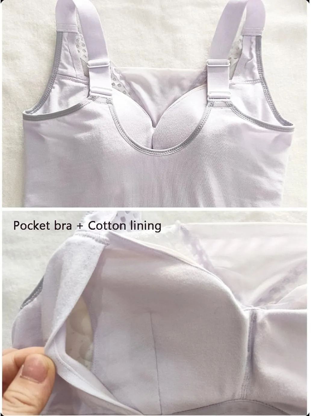 Women Camisole with Built-in Bra Cup Padded Tank Top Undershirt Shapewear Tummy Control Tops Slimming Yoga Body Bottom