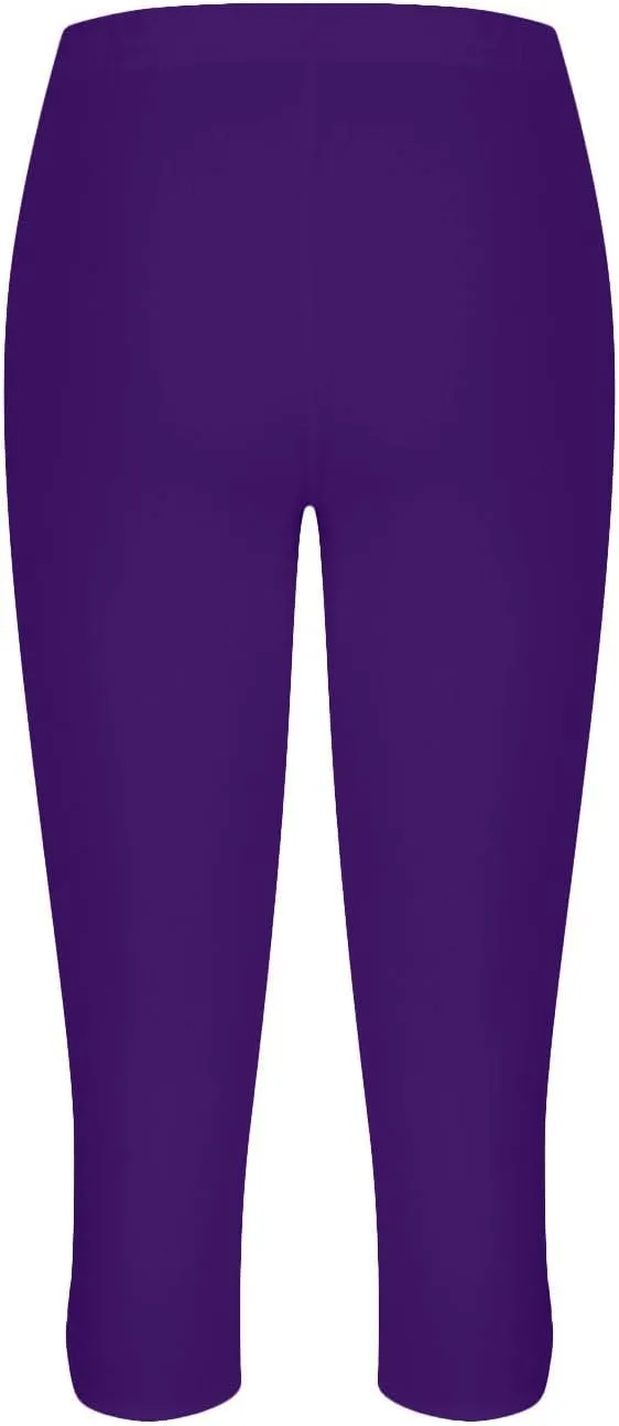 Women Capri Leggings 2024 Dressy Casual Summer Capris Knee Length Crop Pants Trendy Lightweight Ladies Clothing