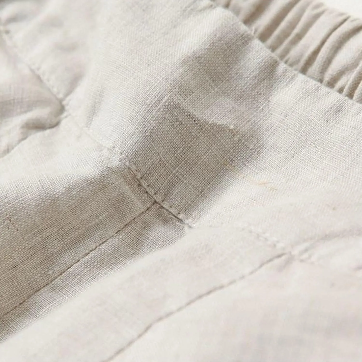 Women Linen Summer Loose Flowy Pants Low Waist Bootcut Slim-Fit Palazzo Lounge Pants Travel
