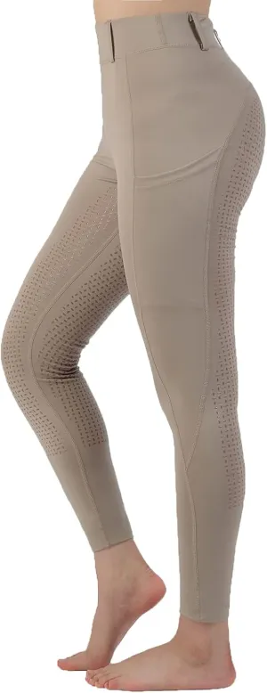 Women Riding Tights Pockets,Women Training Breeches Pants with Silicone Grip