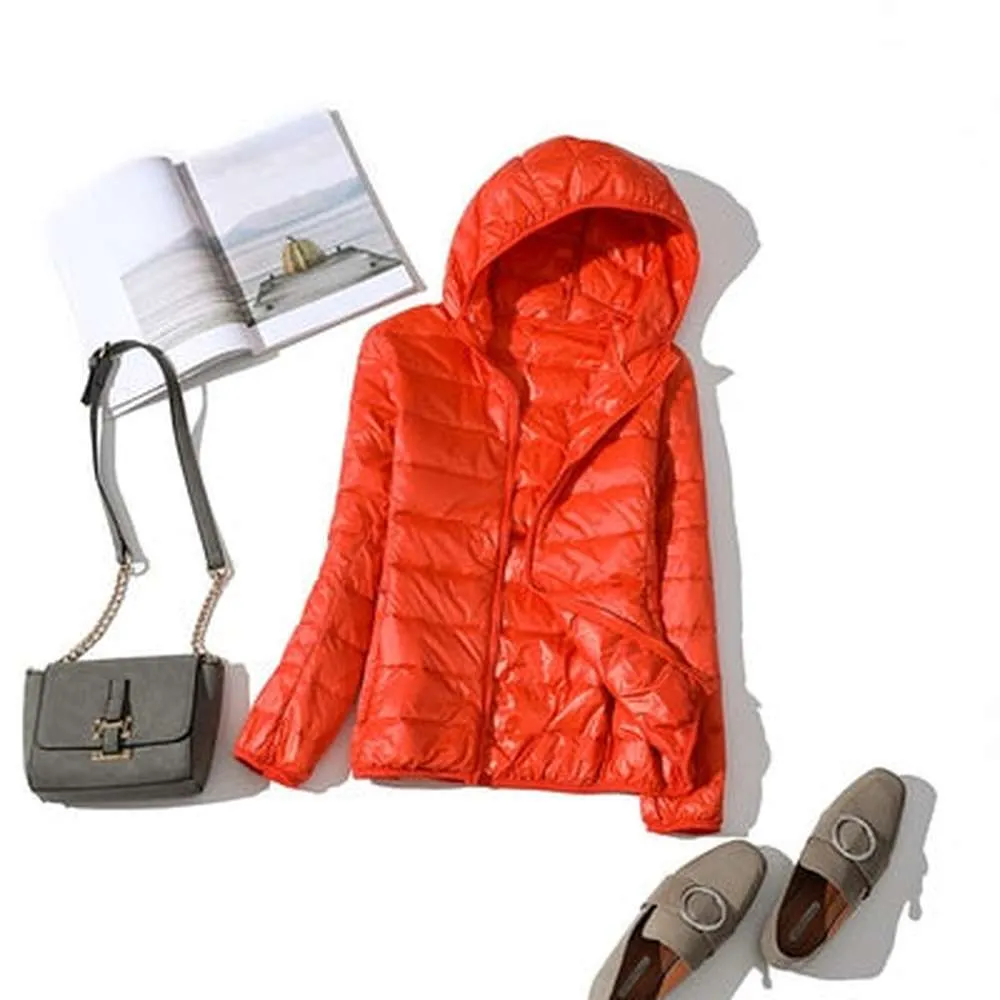 Women Ultra Light Hooded Jackets