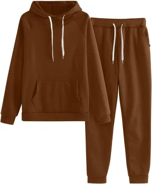 Women's 2024 Fall Two Piece Outfits Long Sleeve V Neck Cute Clothes Pullover Tops and Long Pants Sweatsuit