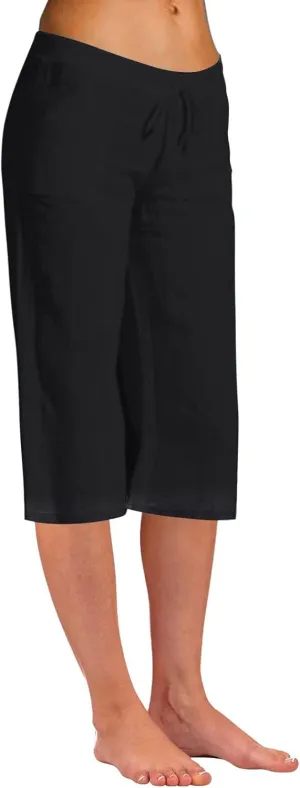 Womens Linen Summer Boho Palazzo Pants Low Waist Ankle Length Slim-Fit Pant Trousers Business Work