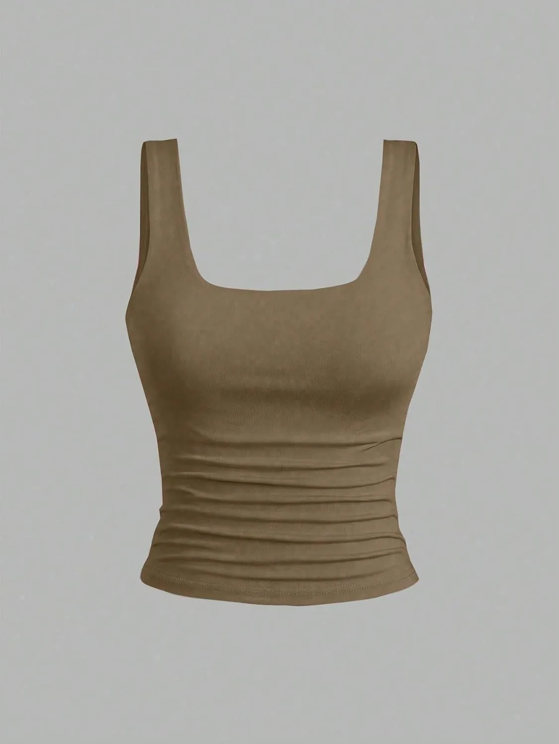 Womens Sleeveless Camisole Tank Tops Blouse Regular Slimming Casual Solid Color Tank Top