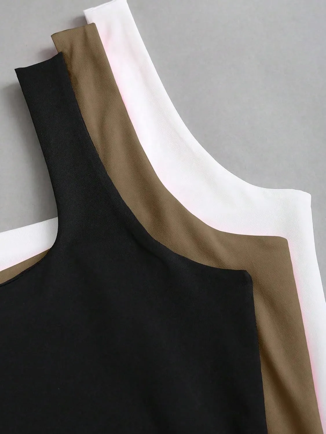 Womens Sleeveless Camisole Tank Tops Blouse Regular Slimming Casual Solid Color Tank Top