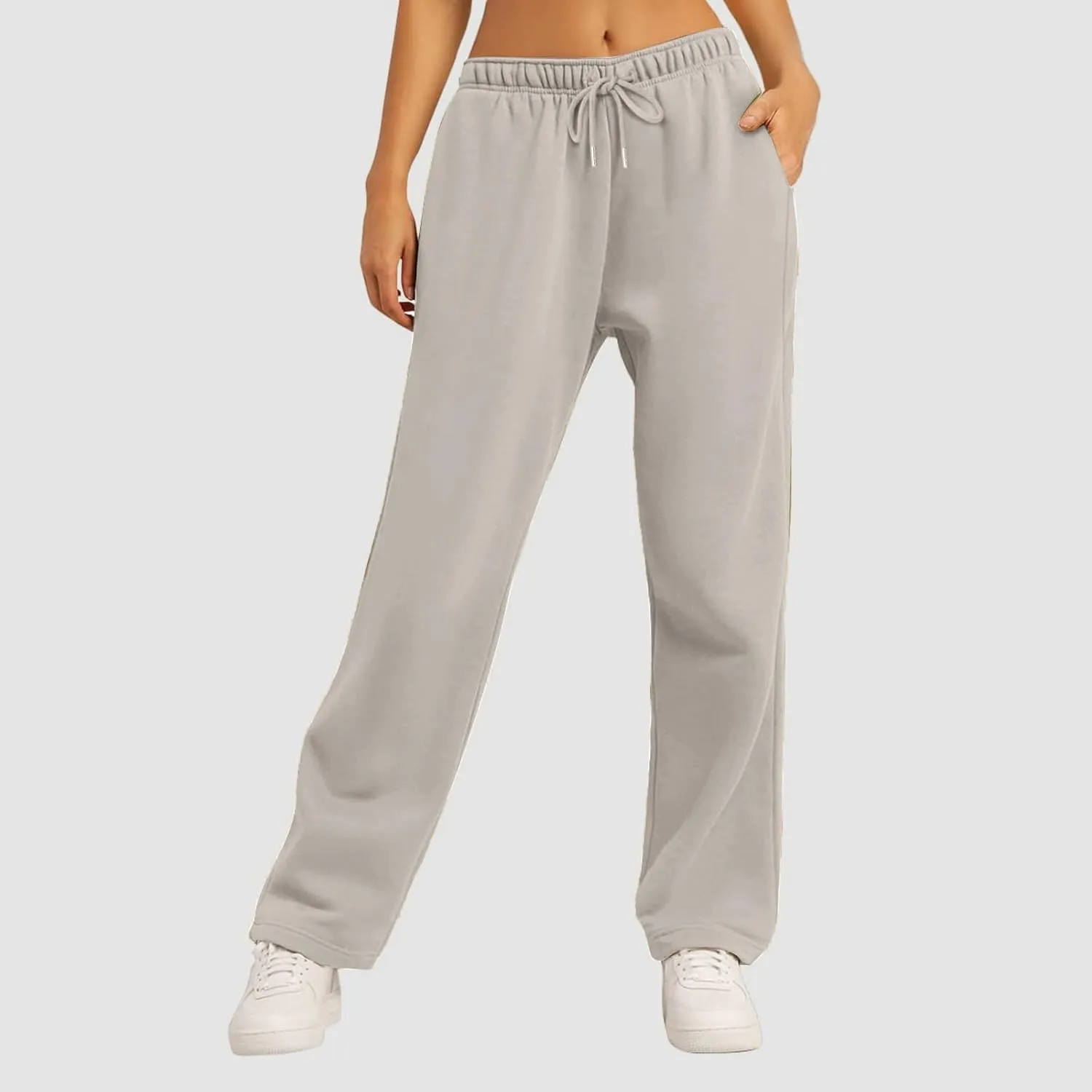 Womens Sweatpants 2025 Baggy High Waisted Wide Leg Trousers Loose Drawstring Elastic Waist Athletic Pant with Pocket