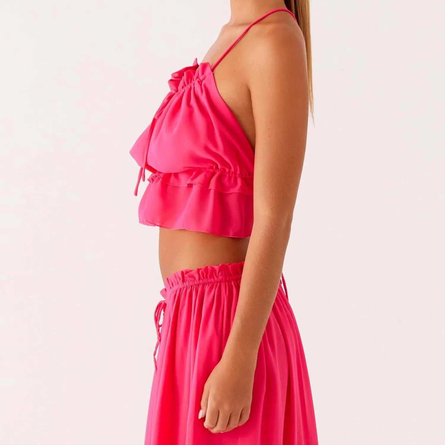 Y2k Women Floral Halter Tank Crop Top Sexy Tie Up Backless Sleeveless Slim Fit Cami Going Out Camisole Summer