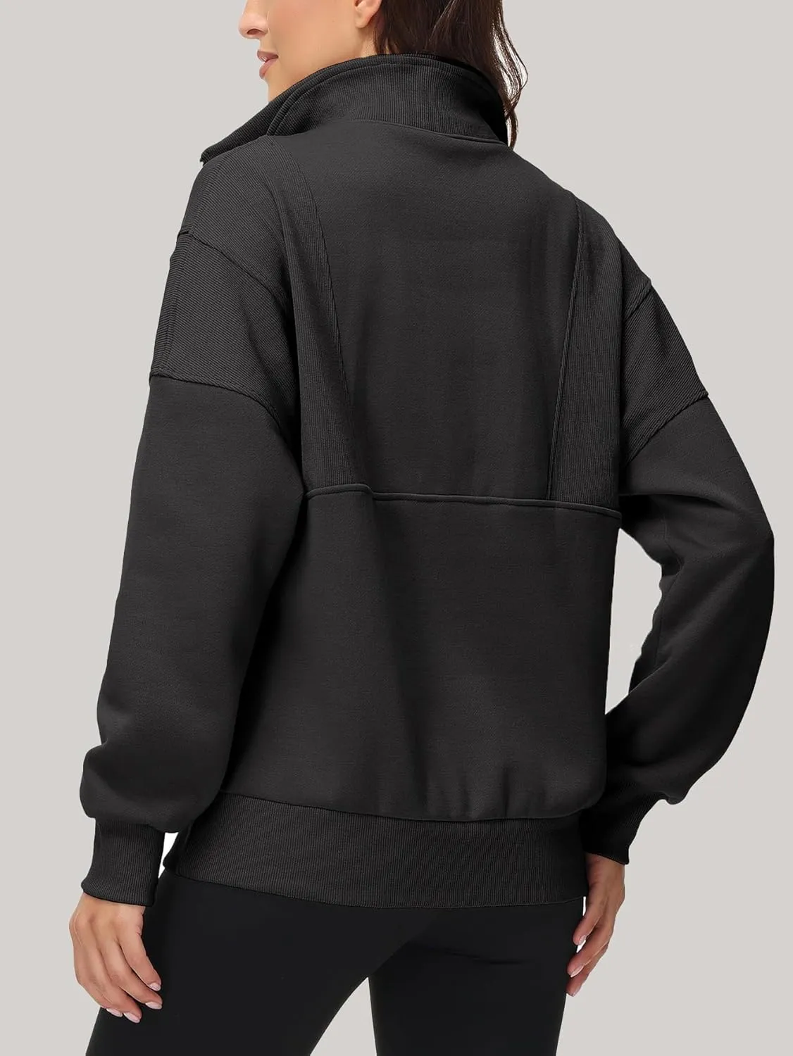 YKR Womens Oversized Sweatshirts Half Zip Up Hoodies Fleece Pullover with Pockets Y2K 2024